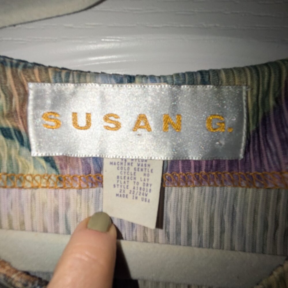 Susan Graver Crinkle Multiple Color Tunic - image 4